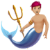 🧜🏼‍♂️ merman: medium-light skin tone display on Apple